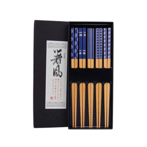 Coffret baguettes japonaise sushi en bambou – Image 2