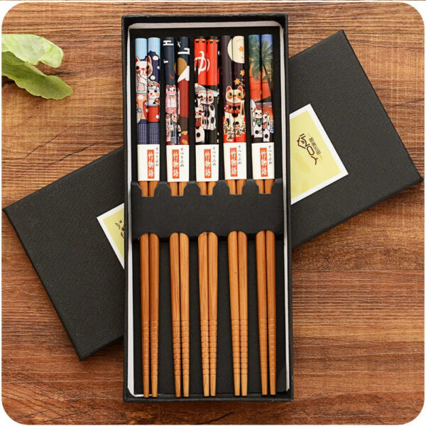 Coffret baguettes japonaise bambou