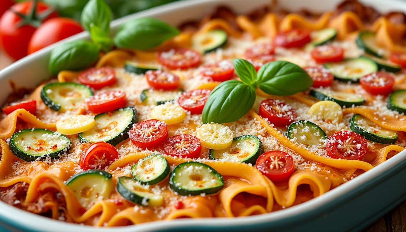 découvrez notre recette de lasagne aux légumes facile et rapide, sans béchamel. parfaite pour un repas sain et savoureux, cette recette vous permettra de régaler vos proches en un rien de temps. idéale pour les végétariens et les amateurs de cuisine simple.