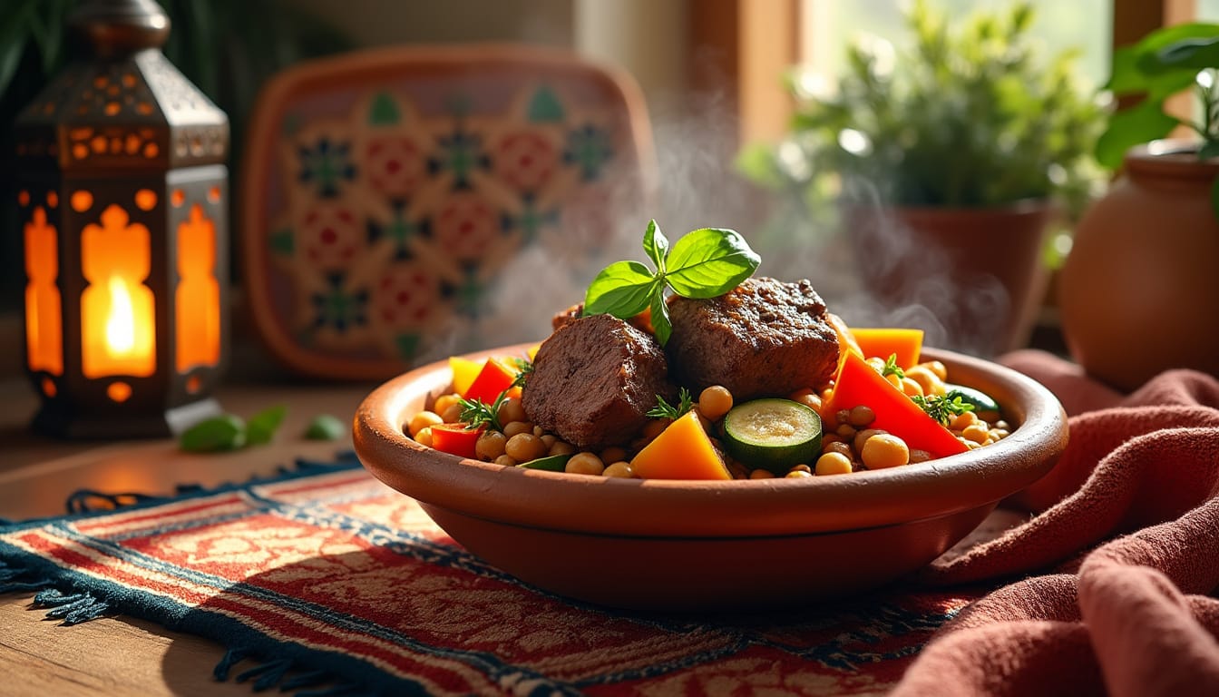 découvrez notre délicieuse recette de tajine d'agneau aux légumes, un plat emblématique de la cuisine marocaine qui ravira vos papilles. préparez ce savoureux mélange d'épices et de légumes frais, et laissez-vous transporter par les saveurs authentiques du maroc.