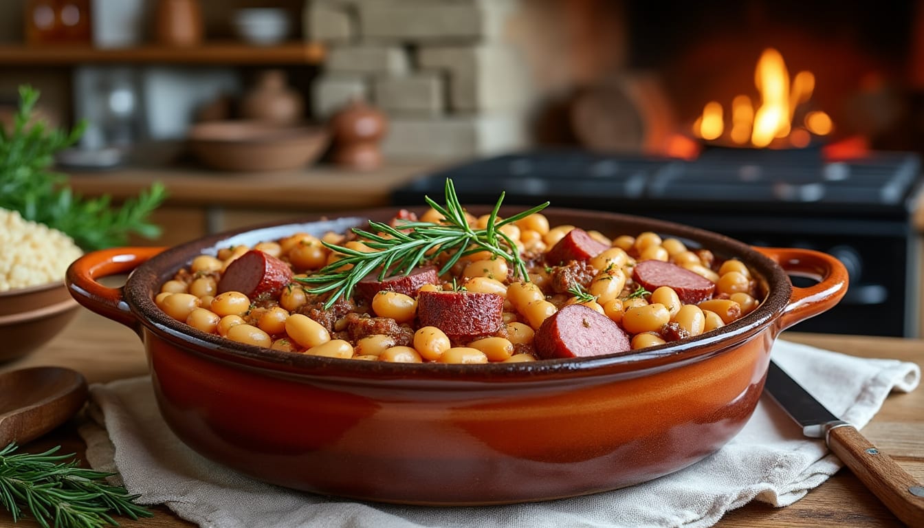 découvrez le cassoulet de castelnaudary, un plat emblématique du languedoc, préparé avec des ingrédients traditionnels et savoureux. plongez dans l'authenticité de cette spécialité régionale et laissez-vous séduire par ses arômes envoûtants.