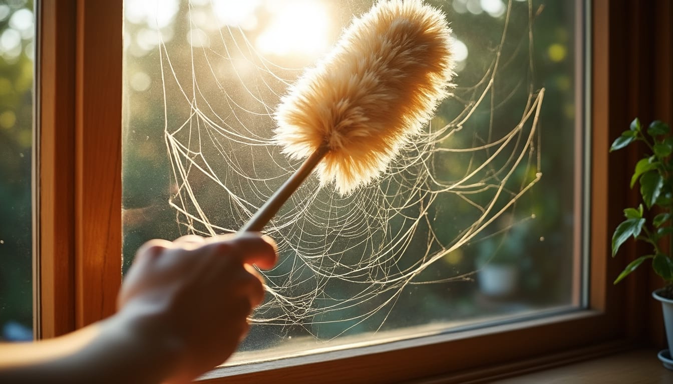 découvrez des astuces simples et efficaces pour éliminer rapidement les toiles d'araignée de vos fenêtres et garder votre maison propre et agréable.