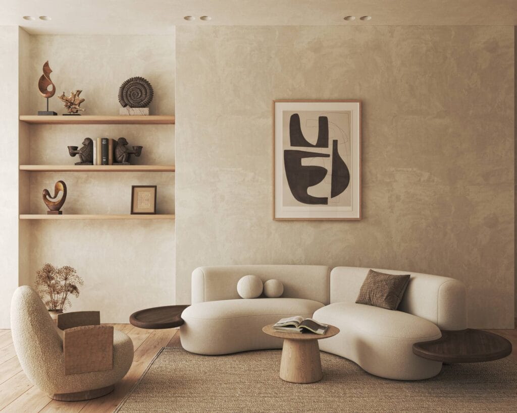 aménager salon design, canapé design