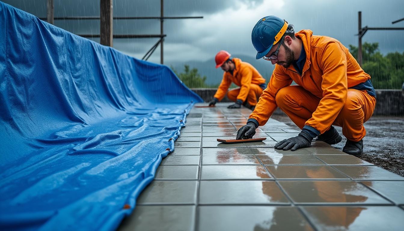 découvrez nos conseils indispensables pour le temps de séchage de la colle à carrelage extérieur sous la pluie et assurez une pose durable et résistante.